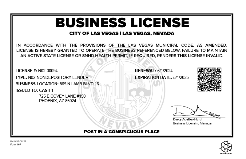 City of Las Vegas Business License