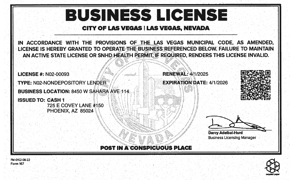 City of Las Vegas Business License