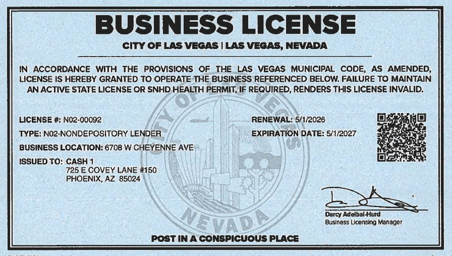 City of Las Vegas Business License