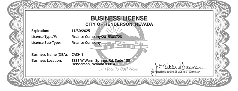 City of Henderson Business License