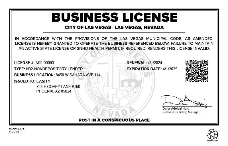 City of Las Vegas Business License