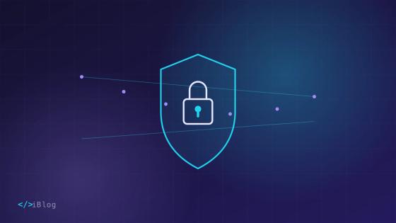 Saugumo skydas su spyna ir užšifruoto tinklo mazgais – VPN iliustracija