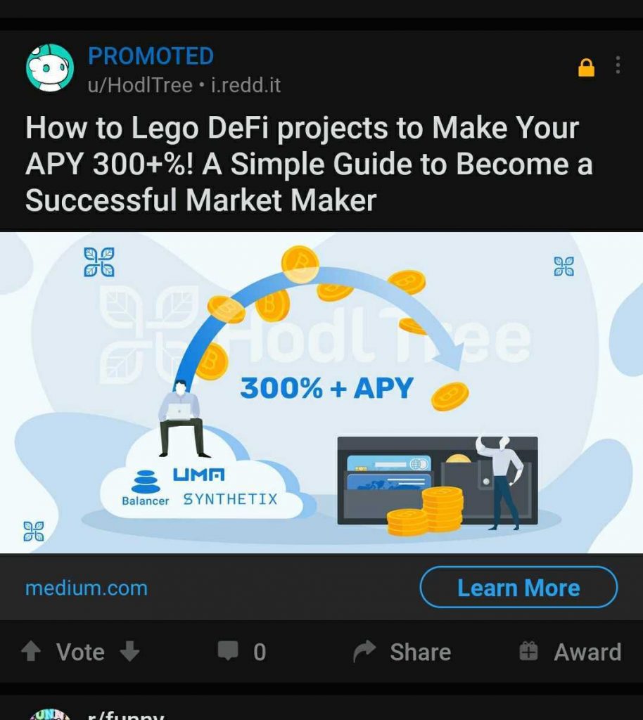 HodlTree DeFi Crypto Advertising on Reddit
