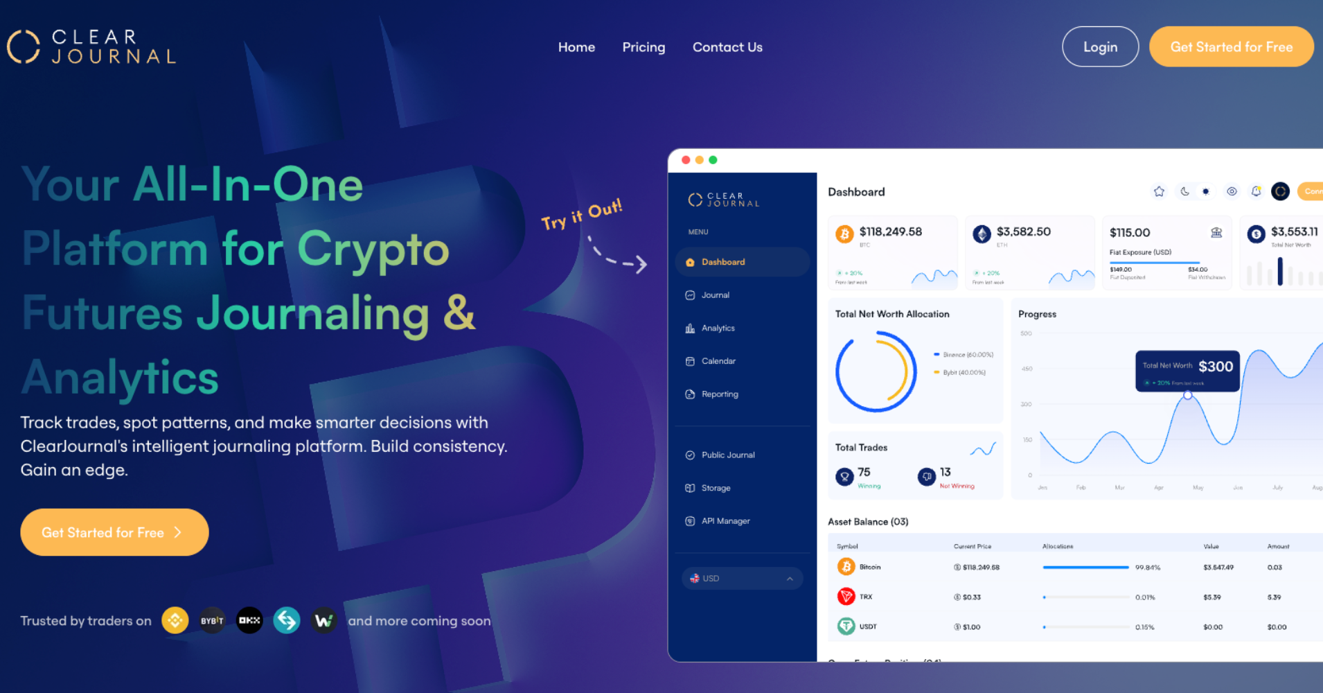 ClearJournal Crypto Case Study