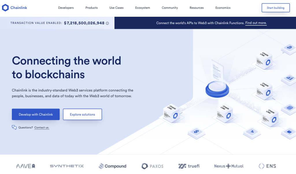 Chainlink website screenshot