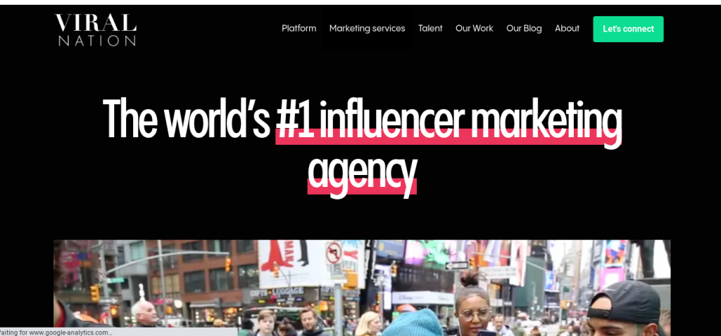 Vira Nation influencer marketing agency website screenshot