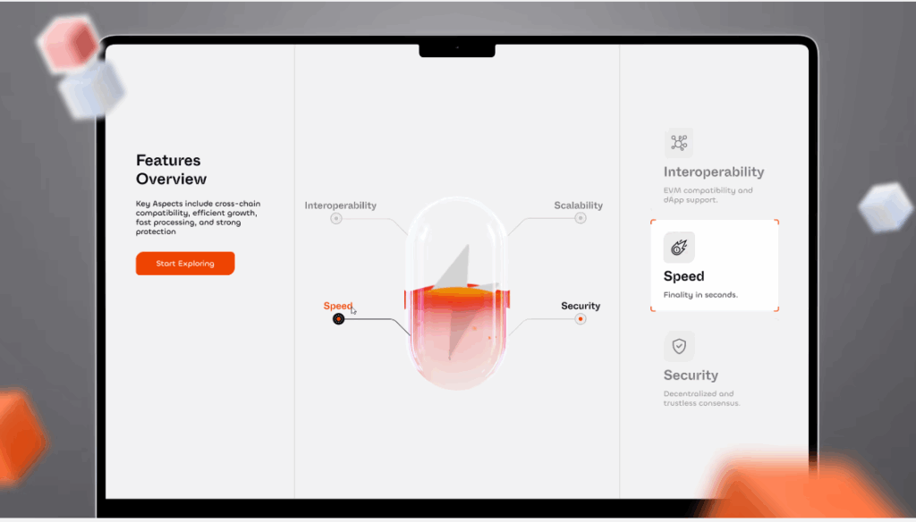 Inbuco crypto project UX design screenshot