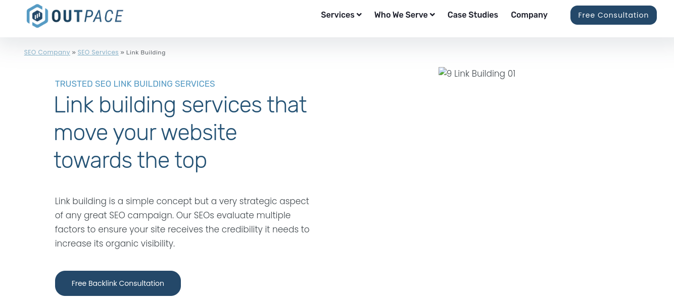 outpace link agency screenshot