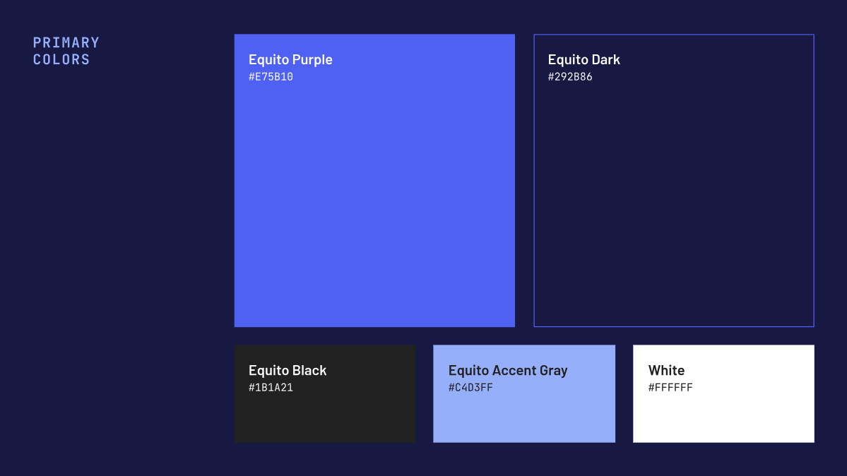 Equito Brand Refresh Color Palette