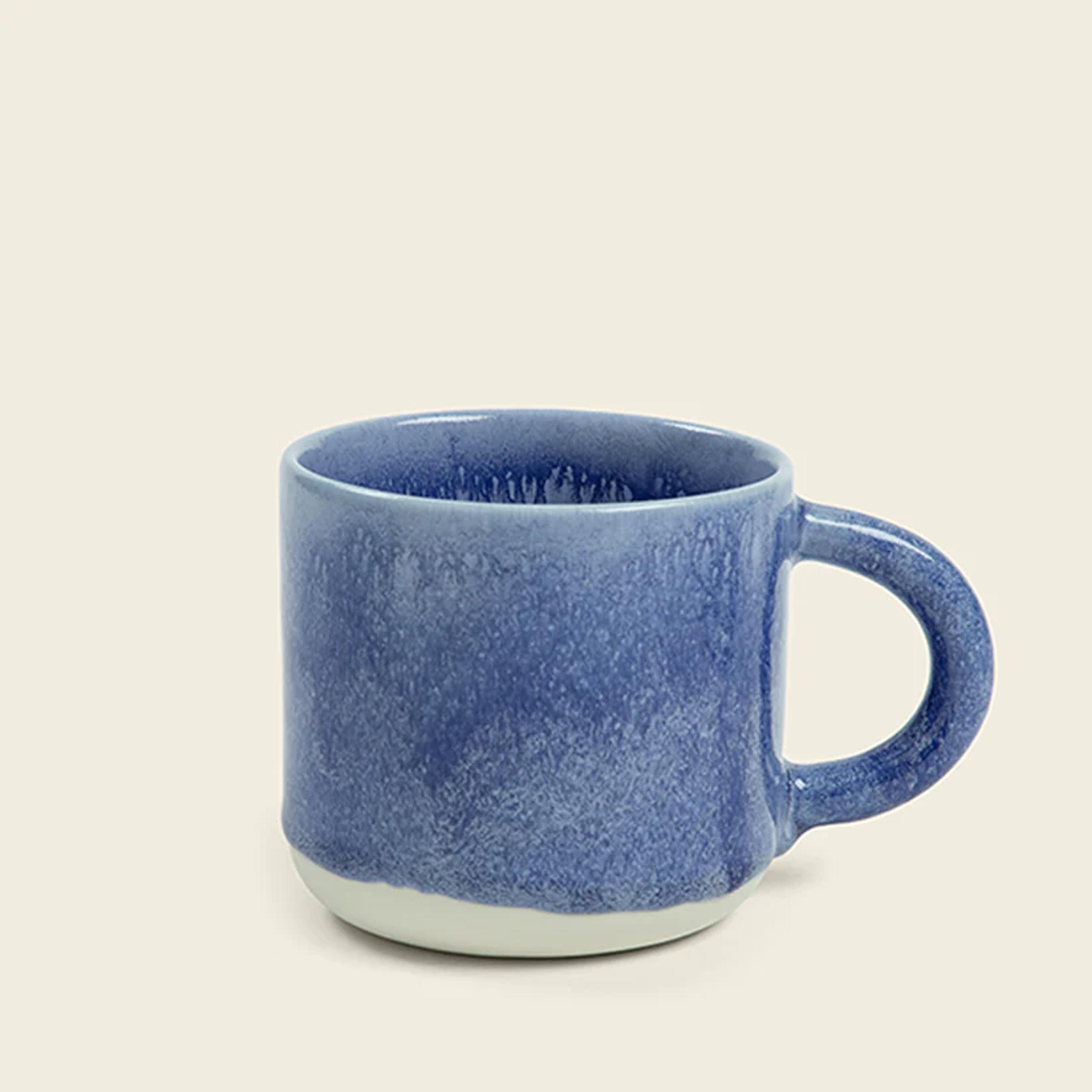 Hand-glazed blue mug by Studio Arhoj