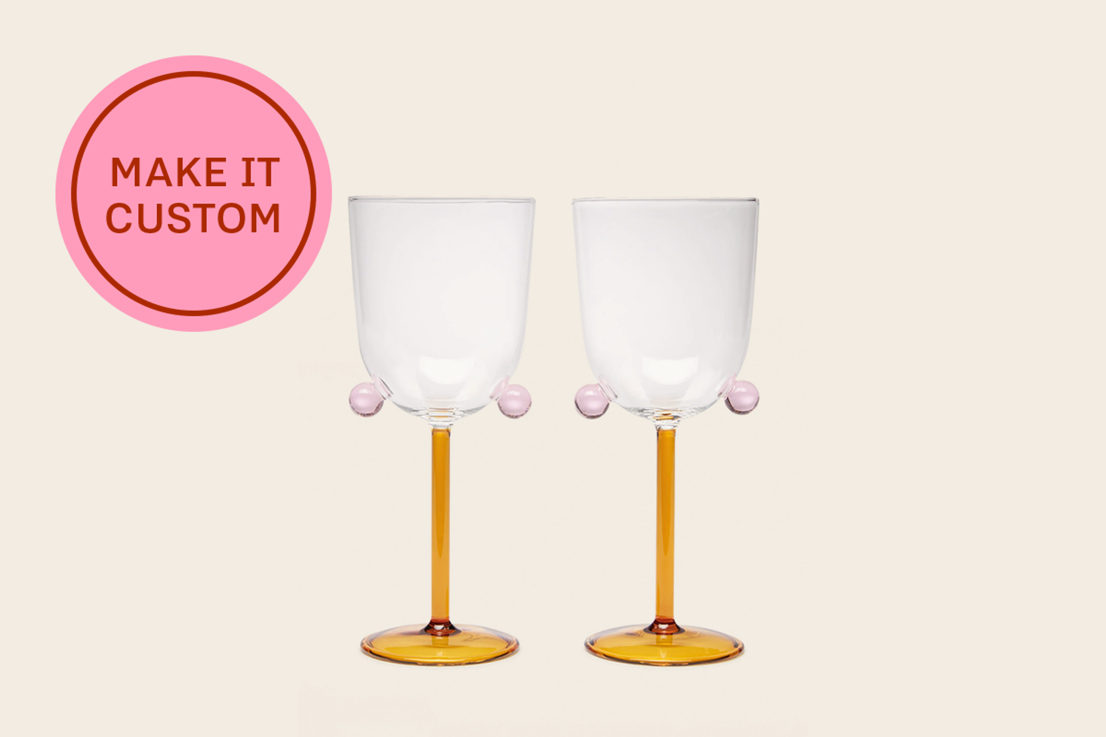 Maison Balzac Pompom Wine Glasses