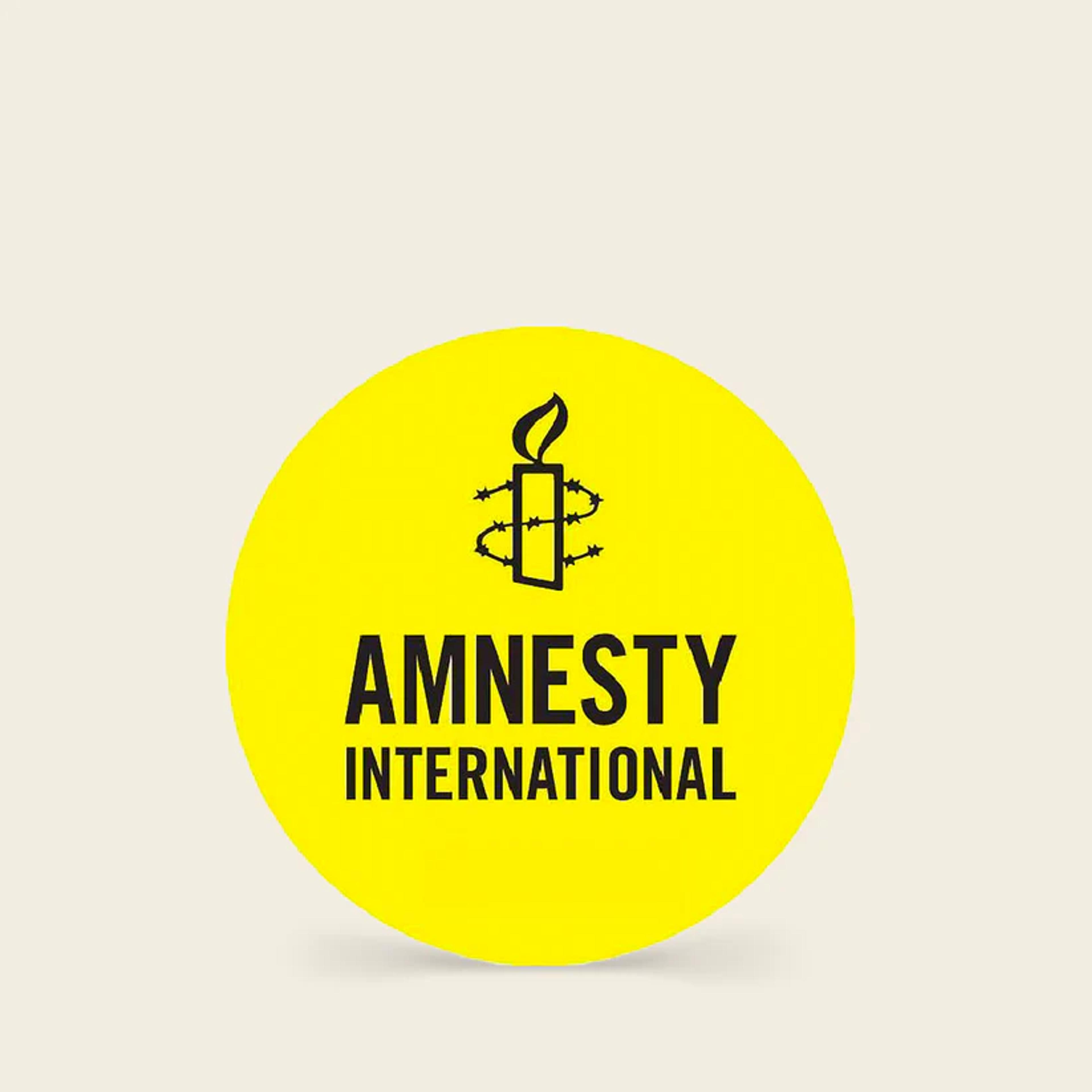 Amnesty International logo on plain background