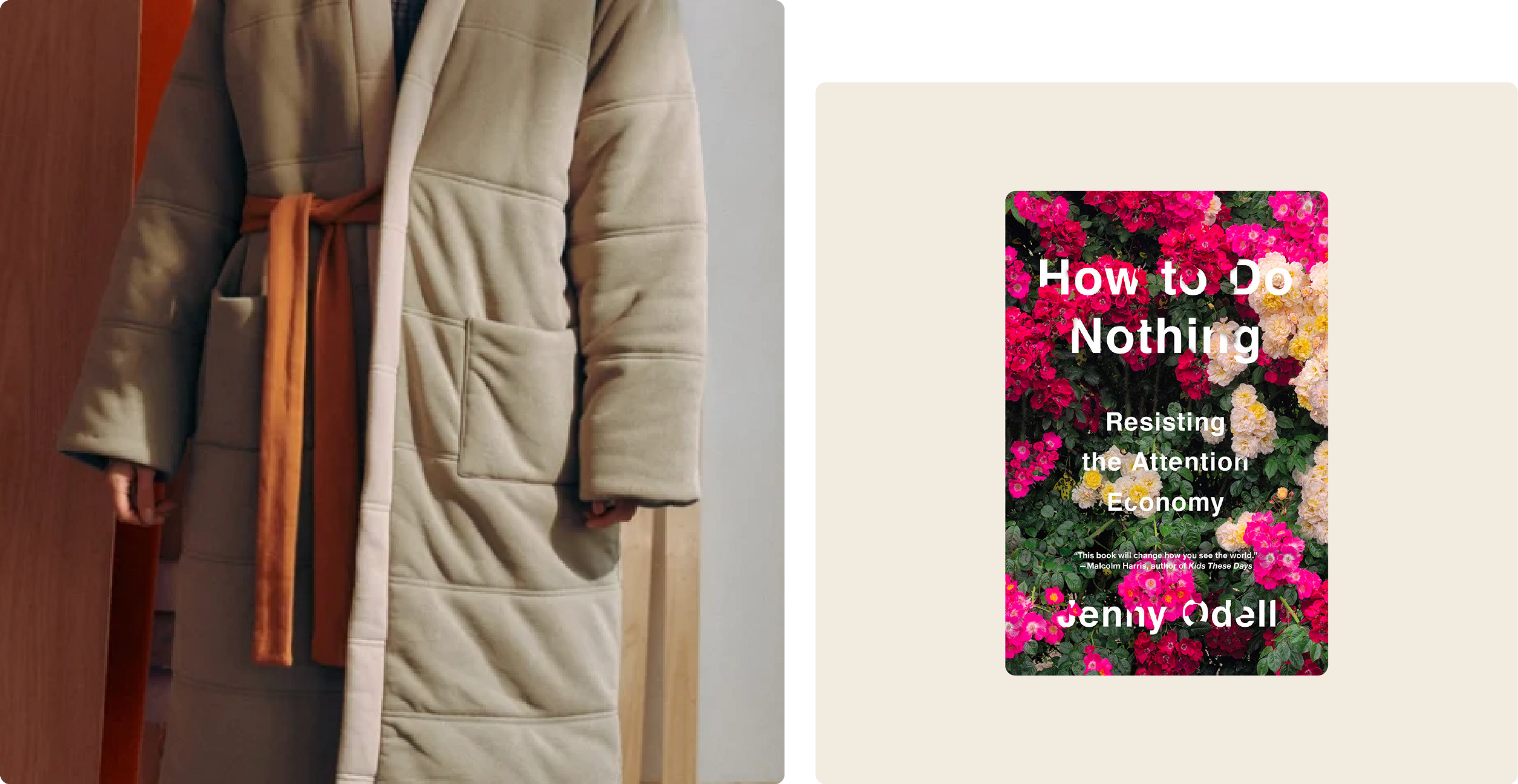 'How to do Nothing' by Jenny Odell, OFFHOURS Homecoat