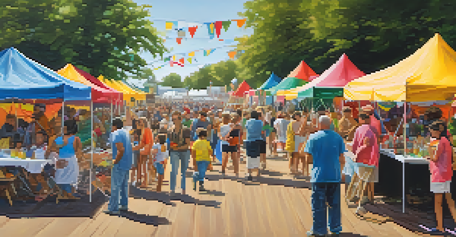 A vibrant cultural festival in New Jersey with artists, colorful tents, and an engaged audience.