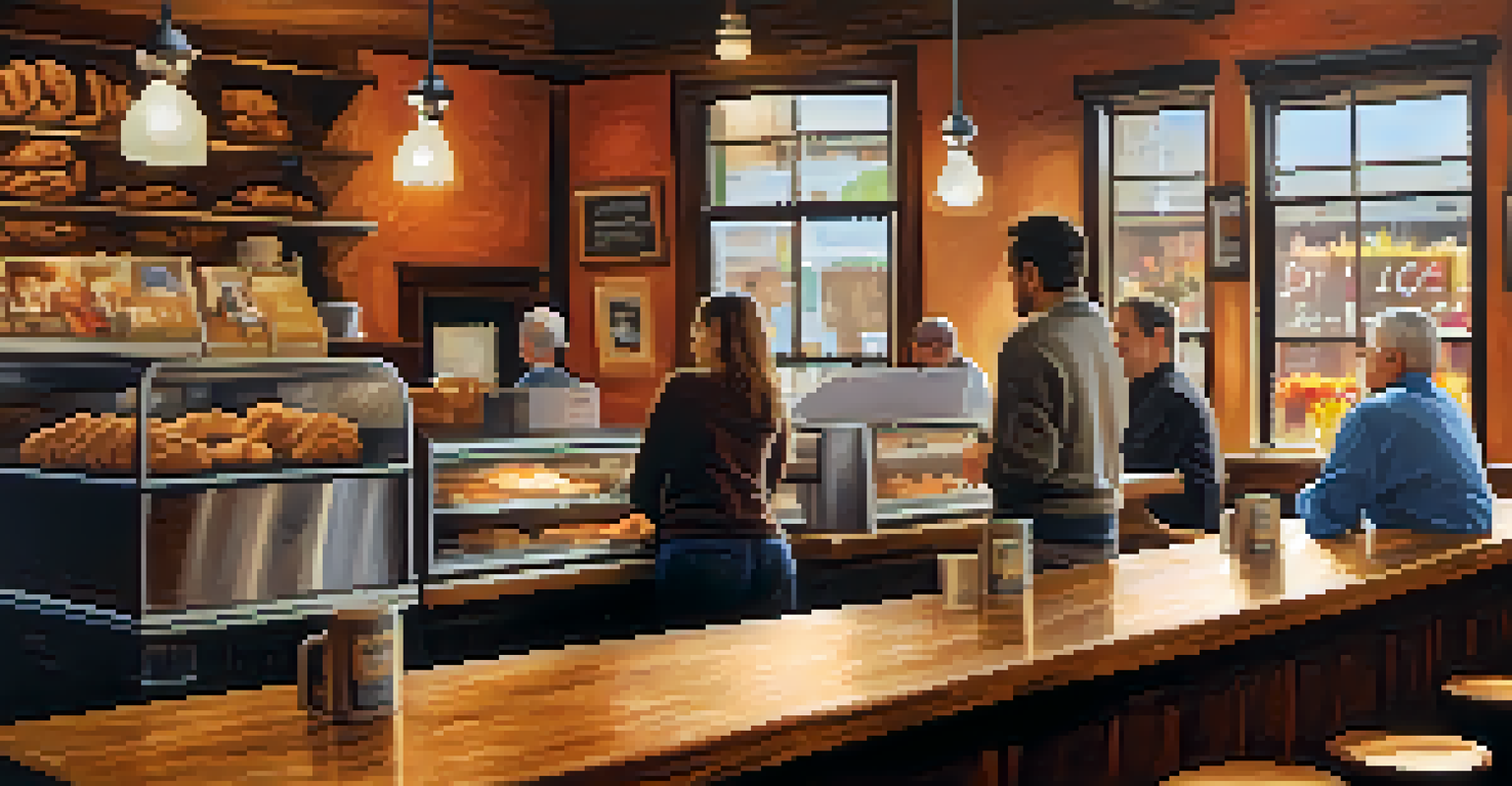 Interior of a cozy local café in New Jersey with customers enjoying their time.