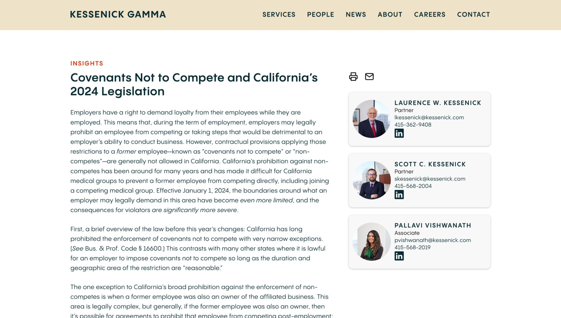 Screenshot of Kessenick Gamma article