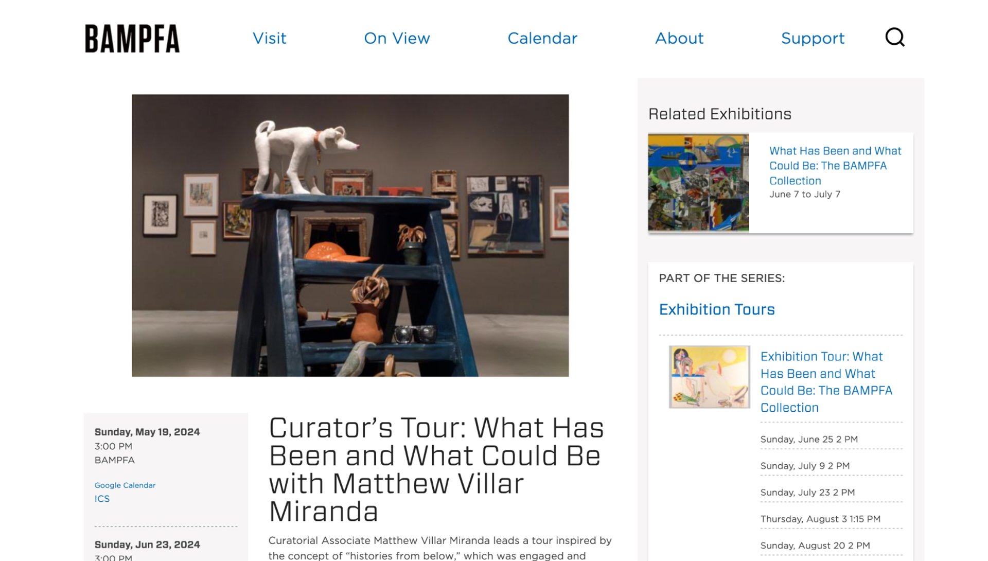 Screenshot of a BAMPFA event page