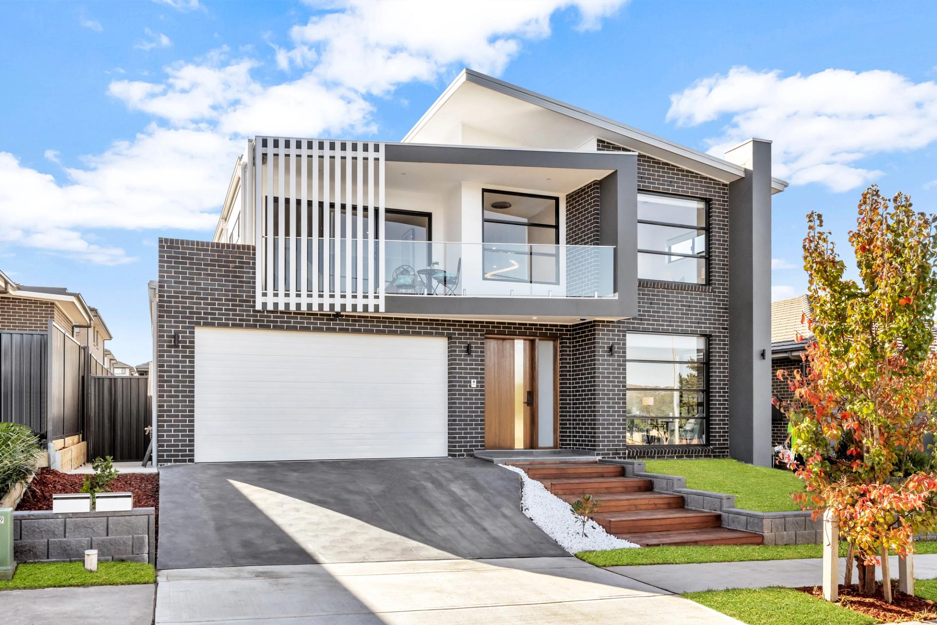 double storey modern home with designer facade, built by Balwin Homes