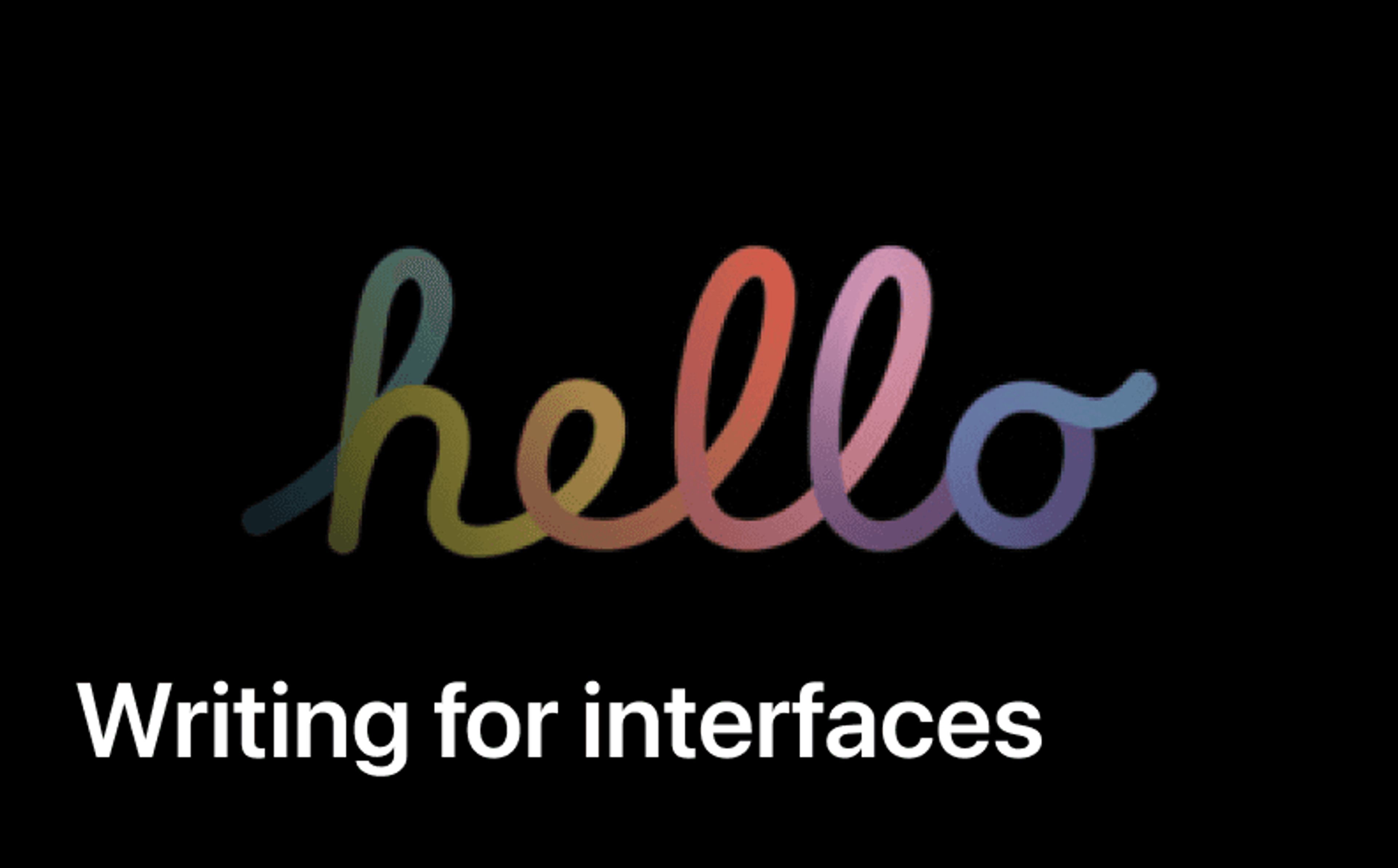 Writing for interfaces