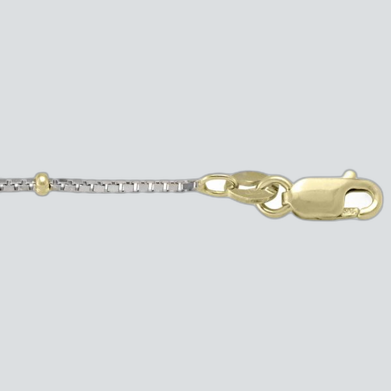 N902 - TWO TONE GOLD STATION BEAD LINK