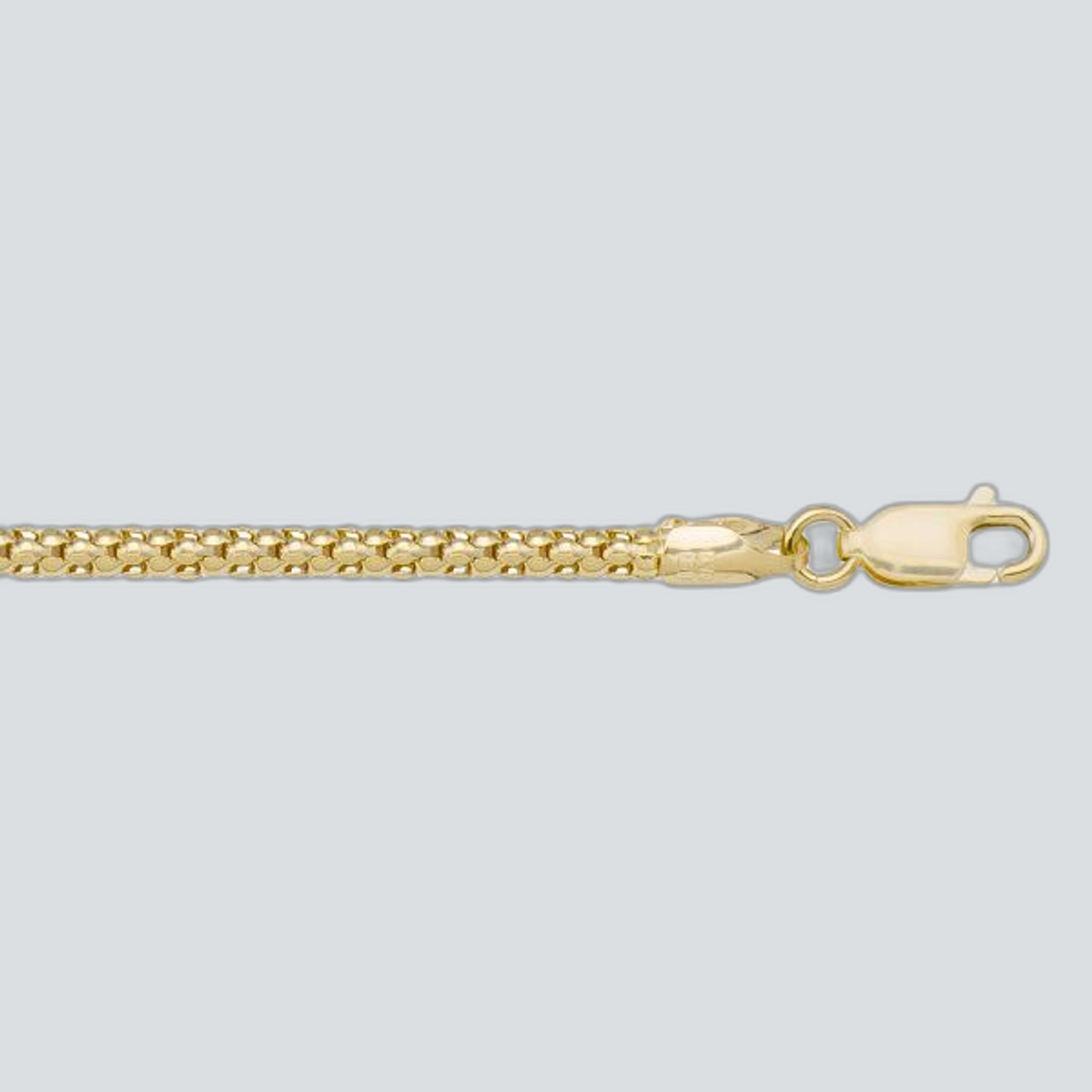 N416 - YELLOW GOLD HOLLOW POPCORN LINK
