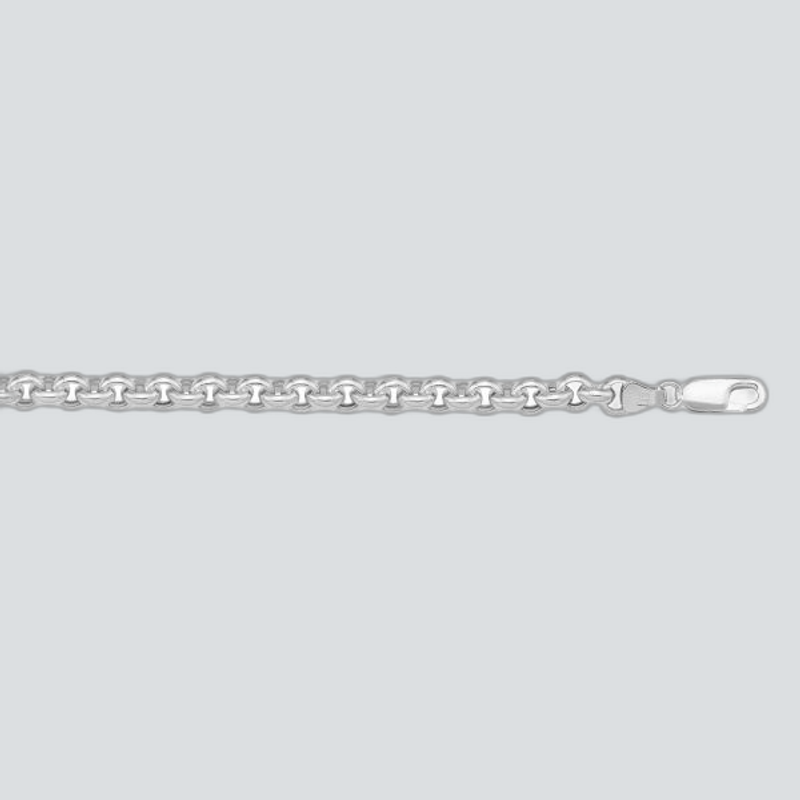 N608W - WHITE GOLD HOLLOW ROLO LINK