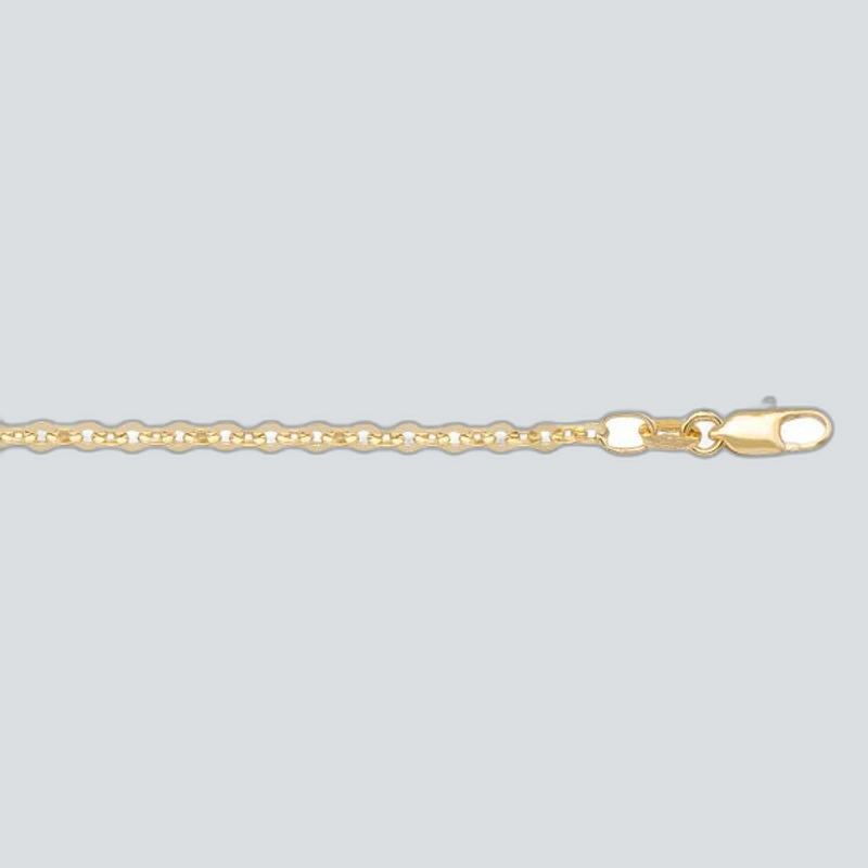 N125 - YELLOW GOLD SOLID CABLE LINK