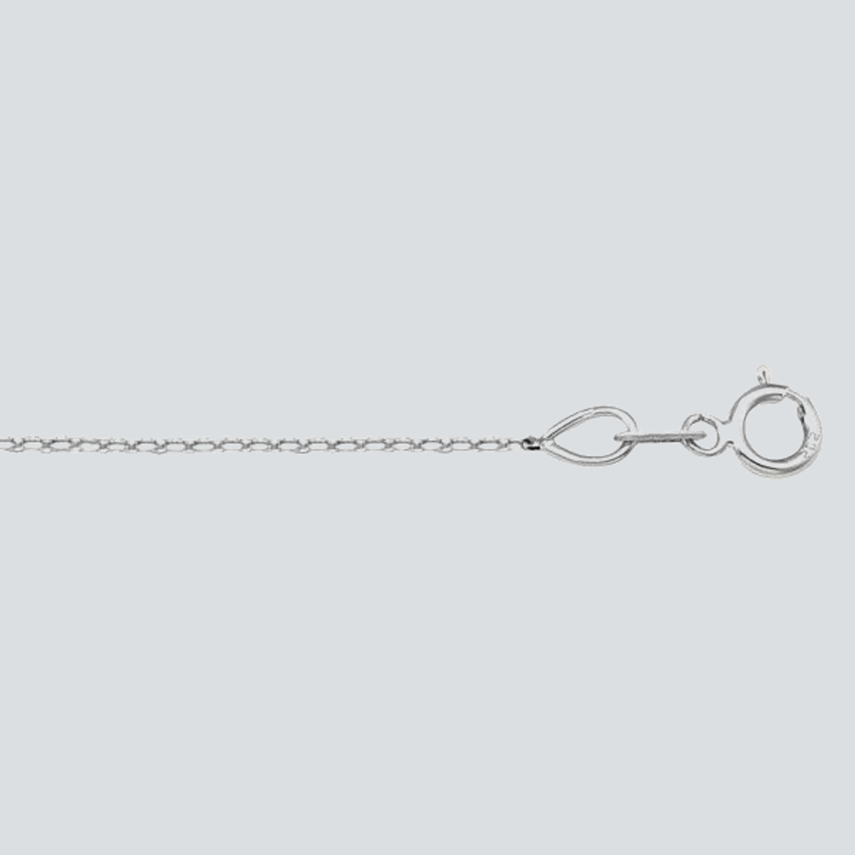 N1011-LT-DC - WHITE GOLD SOLID DIAMOND CUT OPEN CABLE LINK
