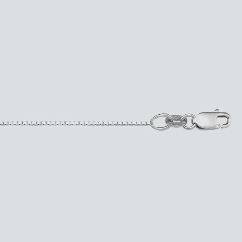 N1007 - WHITE GOLD SOLID BOX LINK
