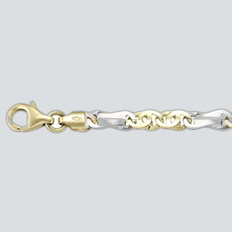N819 - TWO TONE SOLID FLAT FANCY LINK