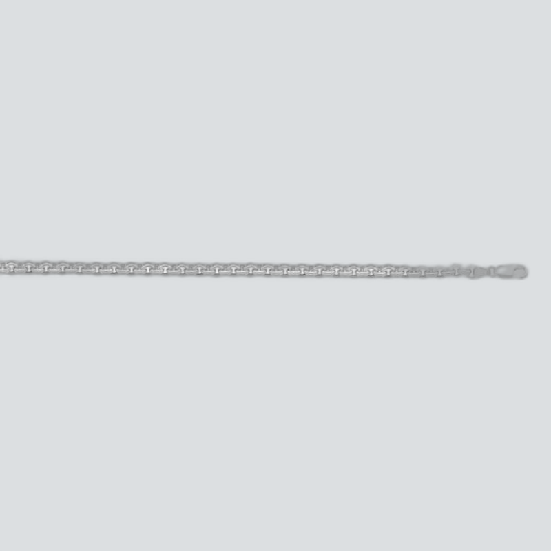 N606W - WHITE GOLD HOLLOW ROLO LINK