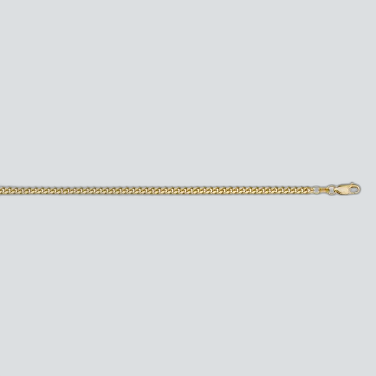 G043 - YELLOW GOLD LIGHTLY PLATED SOLID CURB LINK