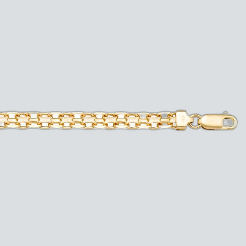 N504 - YELLOW GOLD SOLID BISMARK LINK