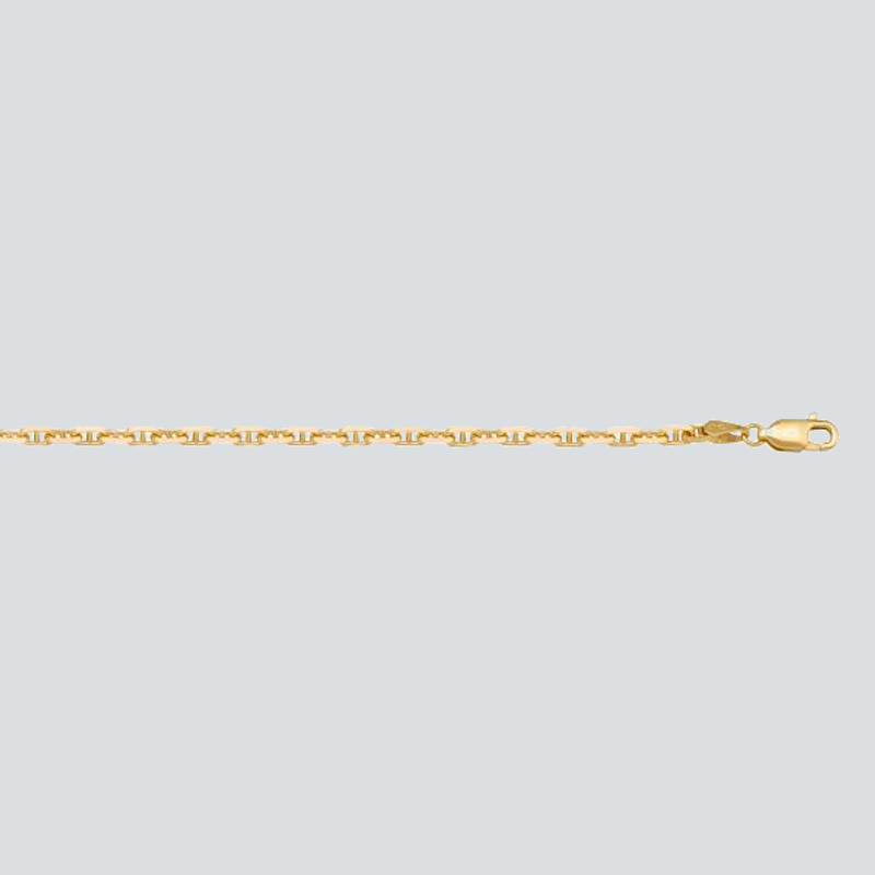 N117 - YELLOW GOLD SOLID ANCHOR LINK