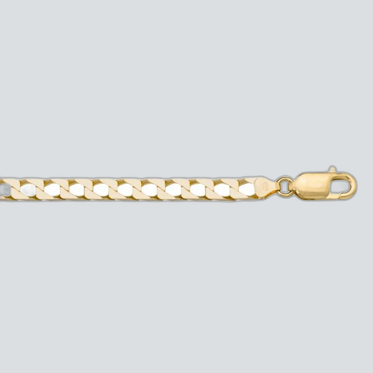 N224 - YELLOW GOLD SOLID SQUARED LINK