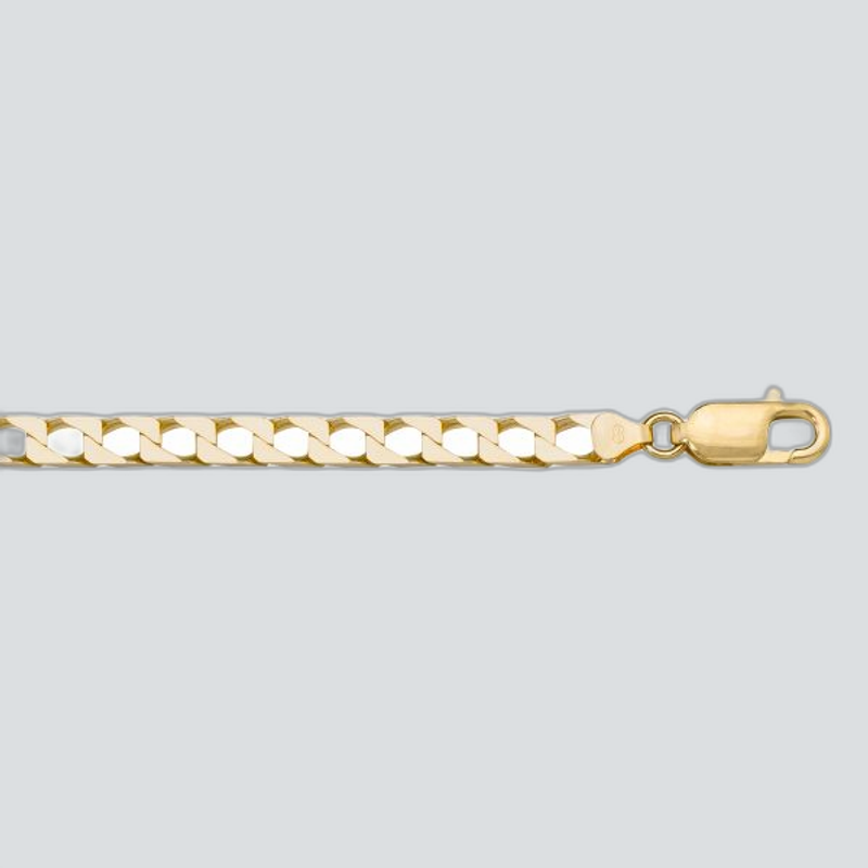 N224 - YELLOW GOLD SOLID SQUARED LINK