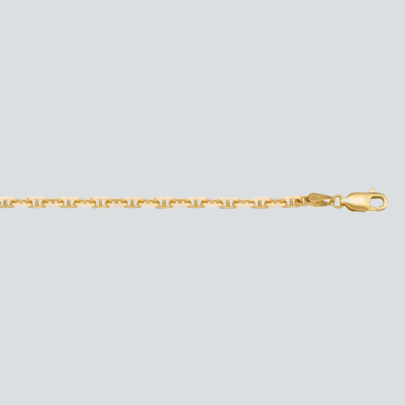 N118 - YELLOW GOLD SOLID ANCHOR LINK