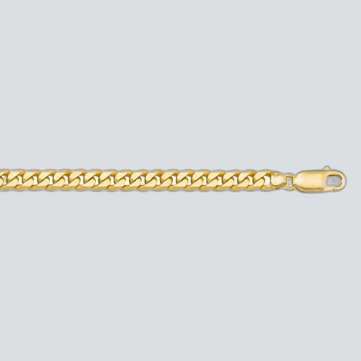 N210 - YELLOW GOLD SOLID FLAT BEVELED LINK