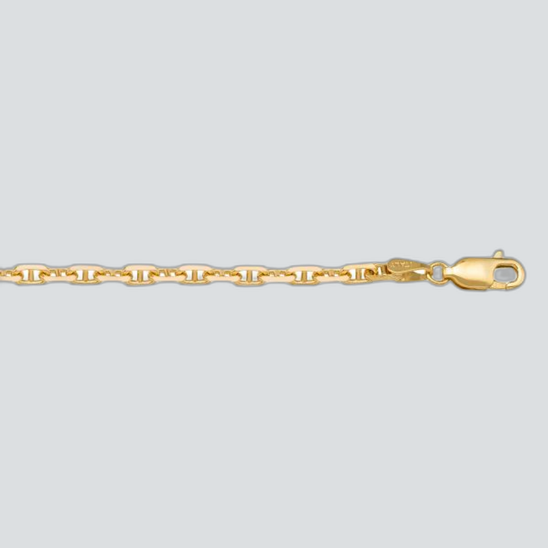 N119 - YELLOW GOLD SOLID ANCHOR LINK