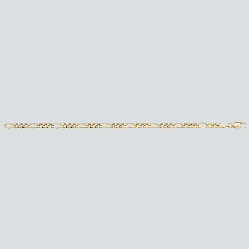 N703 - YELLOW GOLD HOLLOW FIGARO LINK