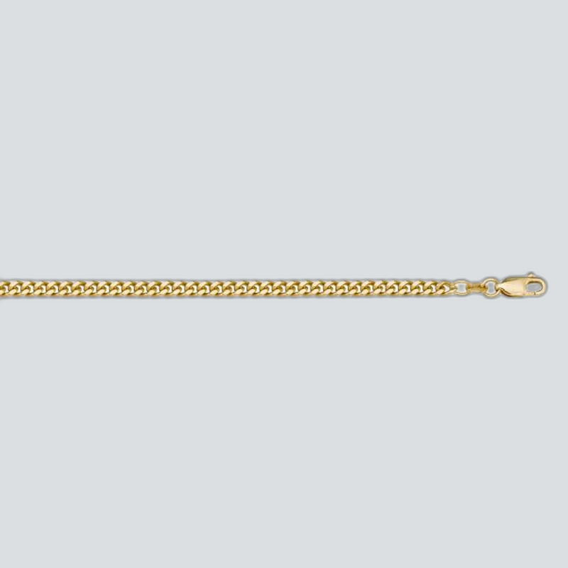 G048 - YELLOW GOLD LIGHTLY PLATED SOLID CURB LINK