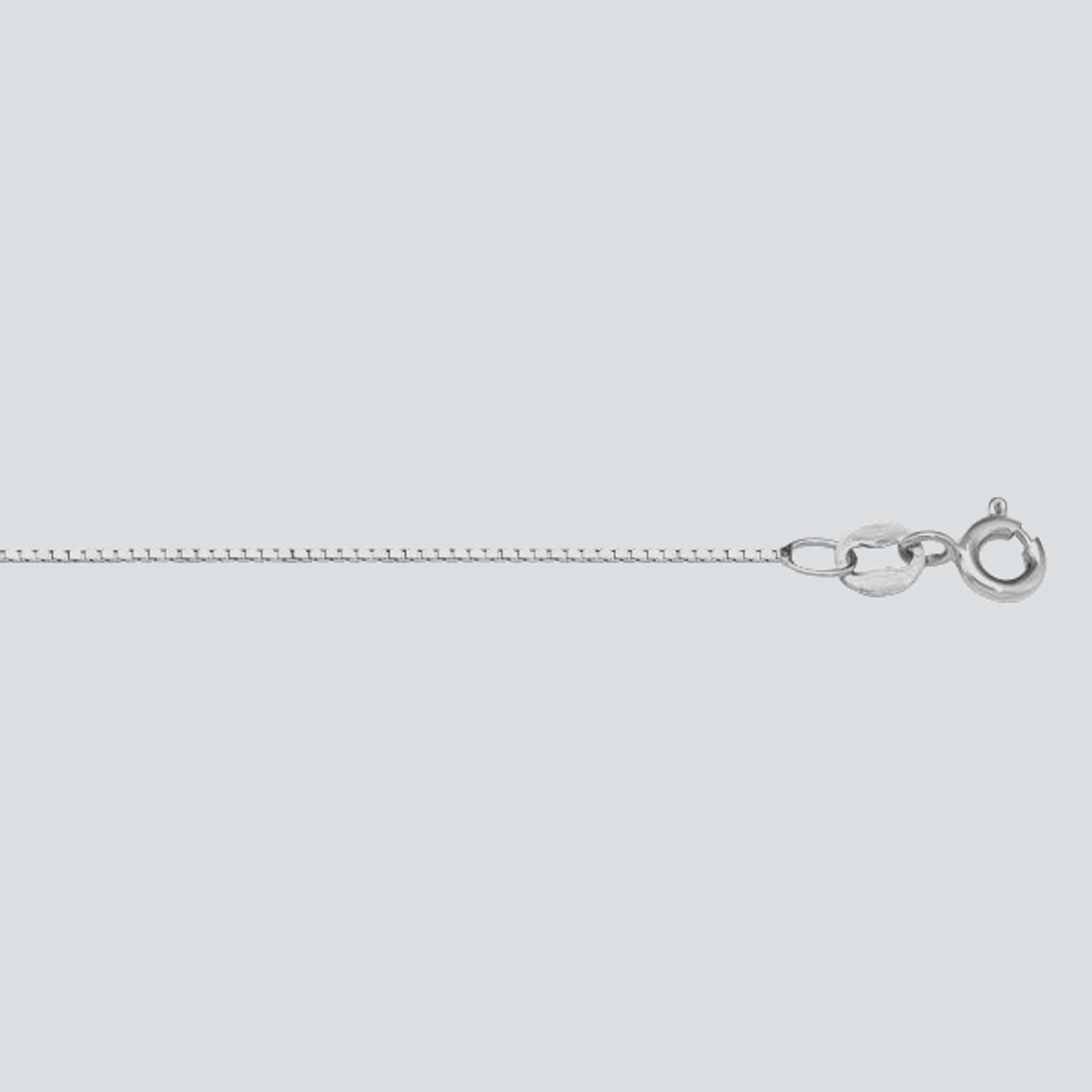 N109W - WHITE GOLD SOLID BOX LINK