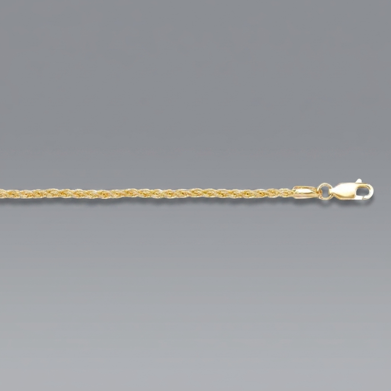 Gold Round Wheat Chain 7.3mm - 14K solid gold chain