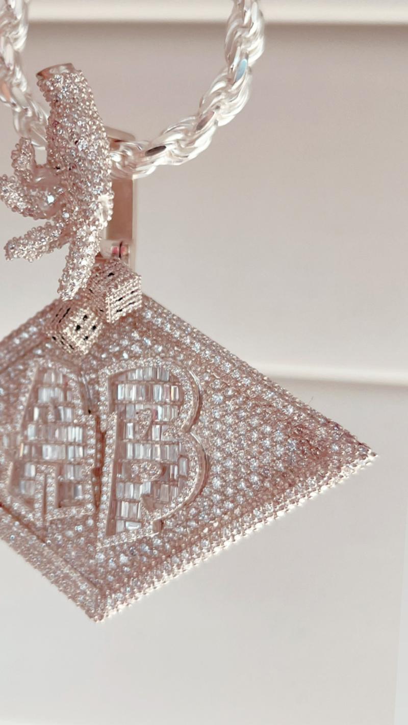 Custom "AB" Diamond Pendant