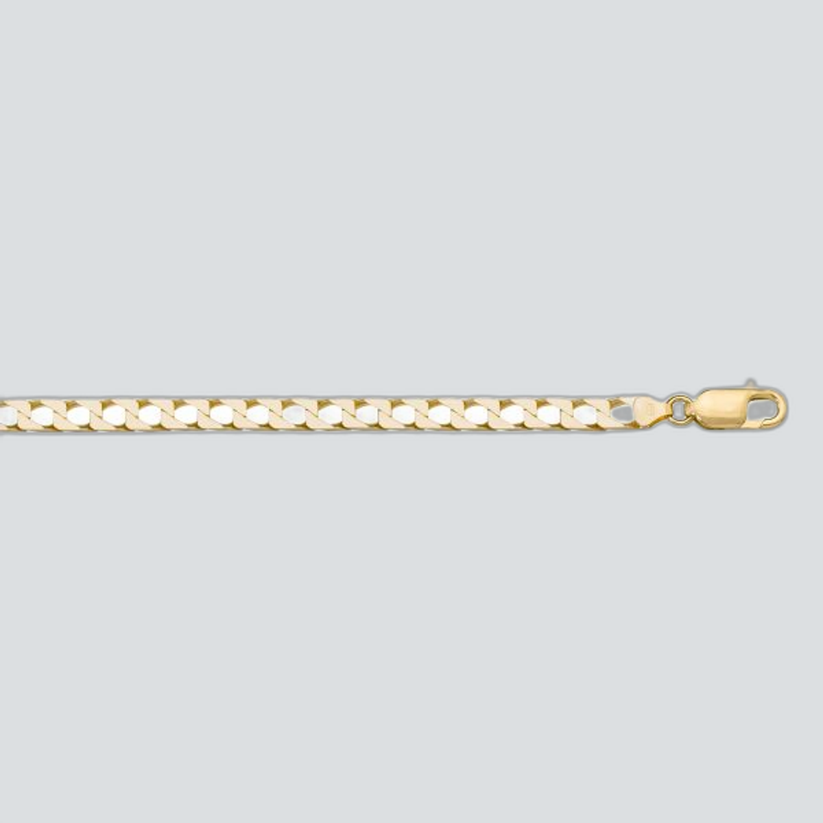 N222 - YELLOW GOLD SOLID SQUARED LINK
