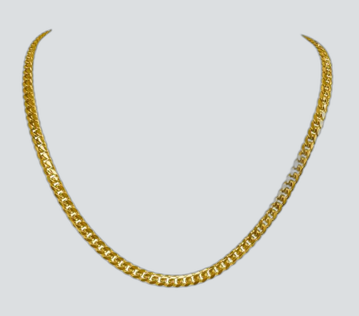 N217 - YELLOW GOLD SOLID DOMED LINK