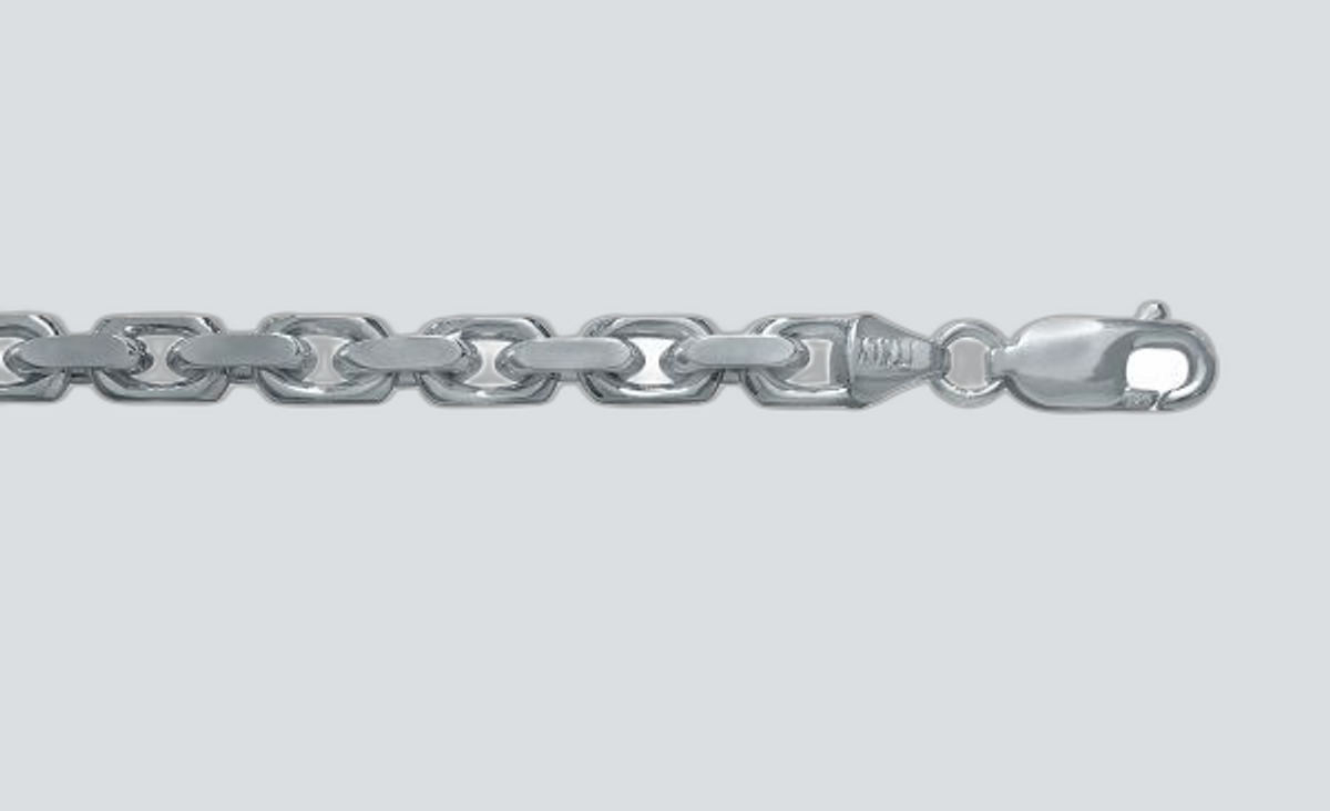 N1048 WHITE GOLD OVAL CABLE LINK