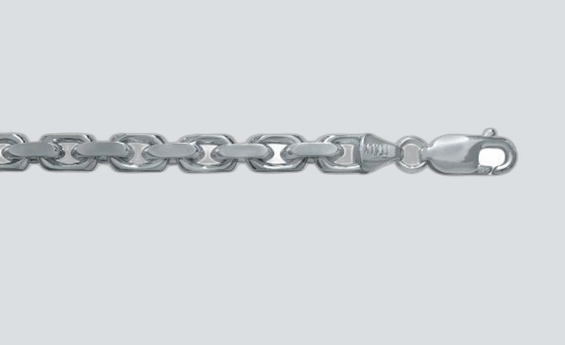 N1048 WHITE GOLD OVAL CABLE LINK