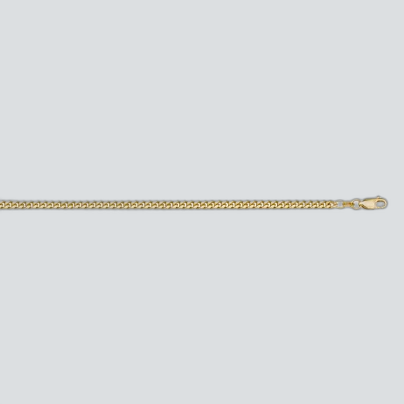 N102 - YELLOW GOLD SOLID CURB LINK