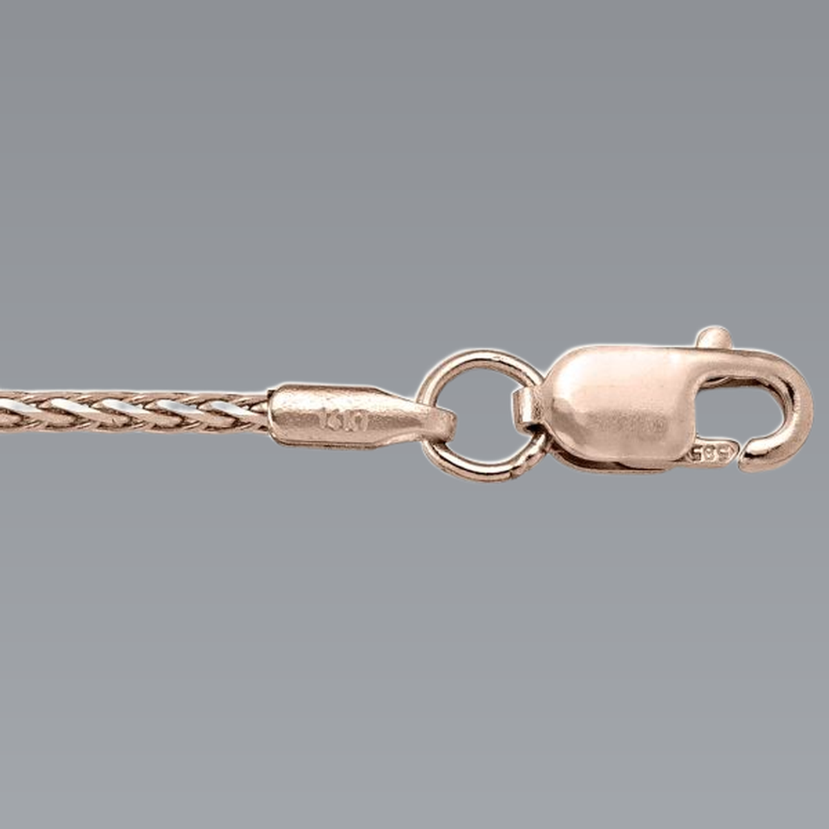 Diamond Cut Wheat Chain 1.2mm - 14K solid gold chain